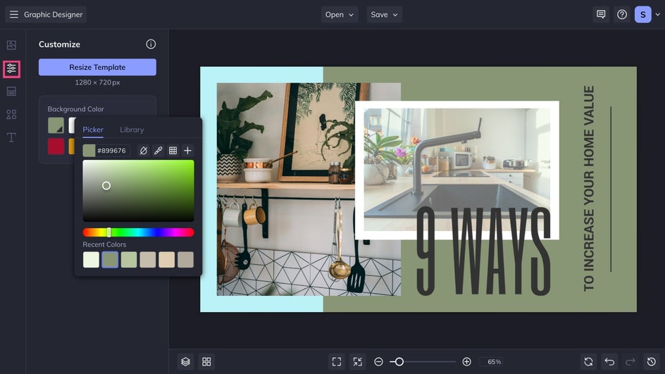customize tab yt collage thumbnail