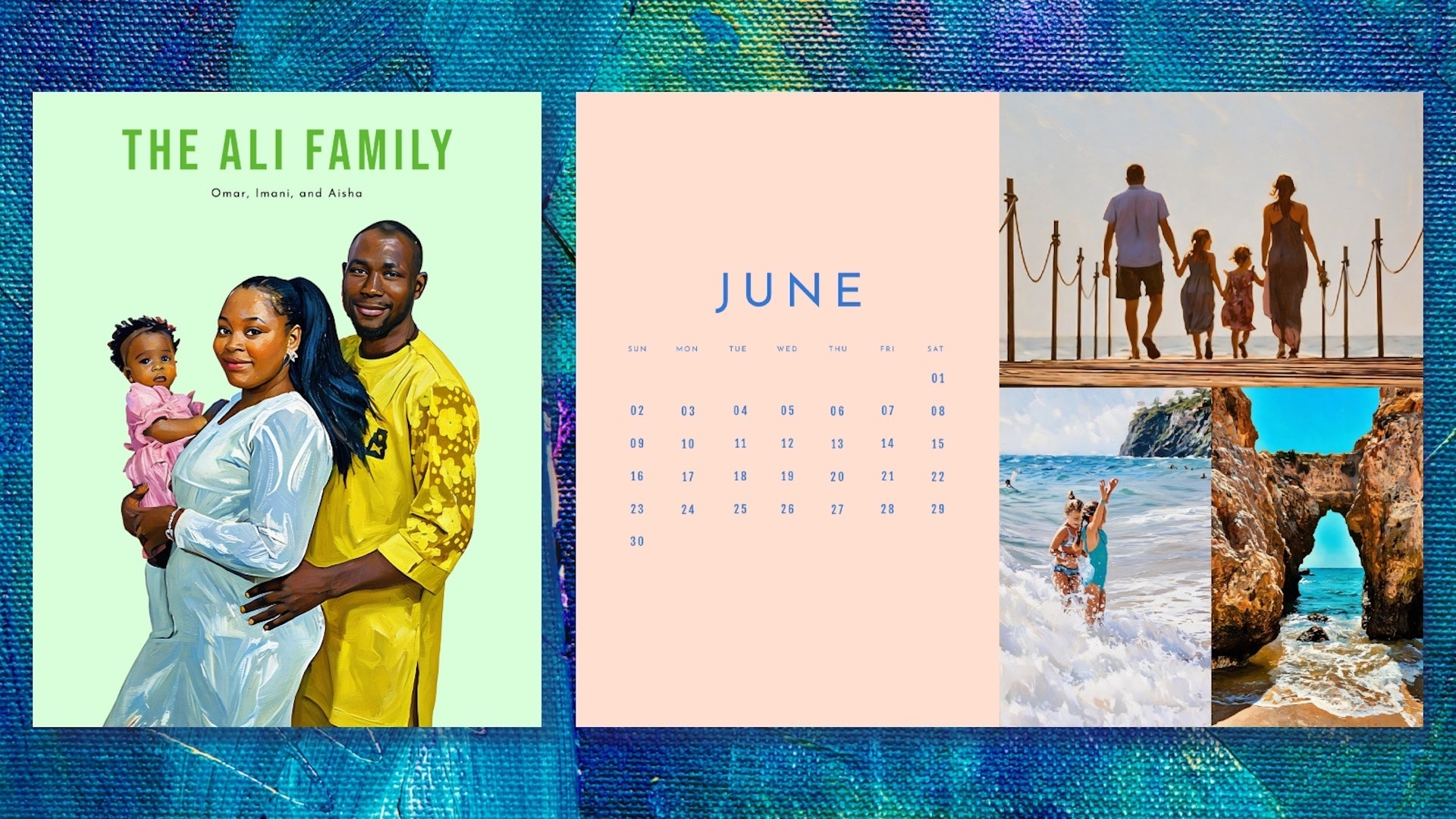 Oil painting family photo featured image