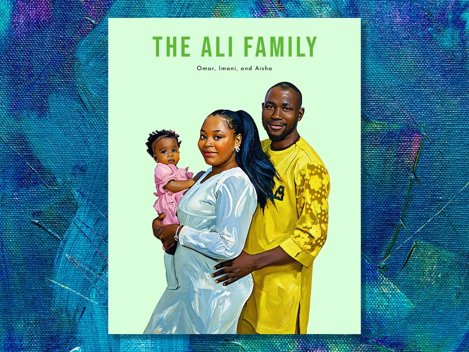 final oil painting family portrait