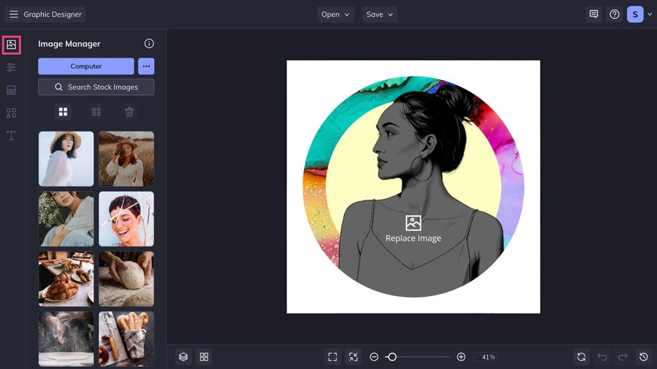 Replace image from image manager
