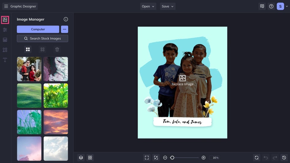 Image Manager to replace placeholder
