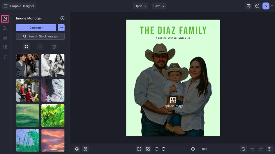 image manager oil family portrait