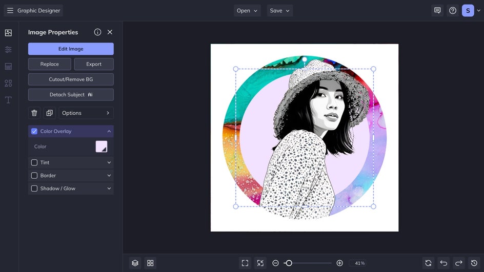 Customize the look of portrait profile picture
