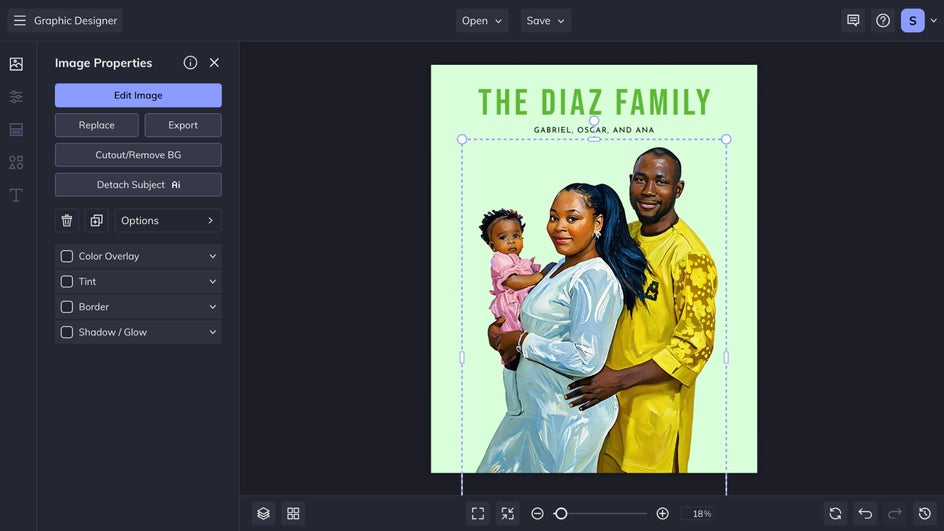 image props oil family portrait