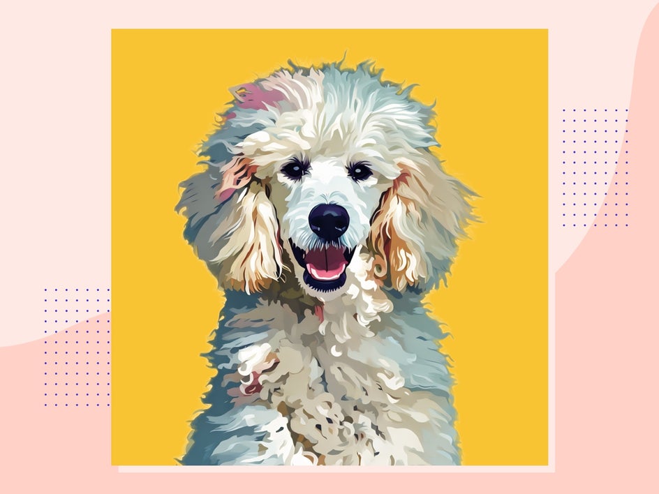 Pet portrait profile picture with artsy applied