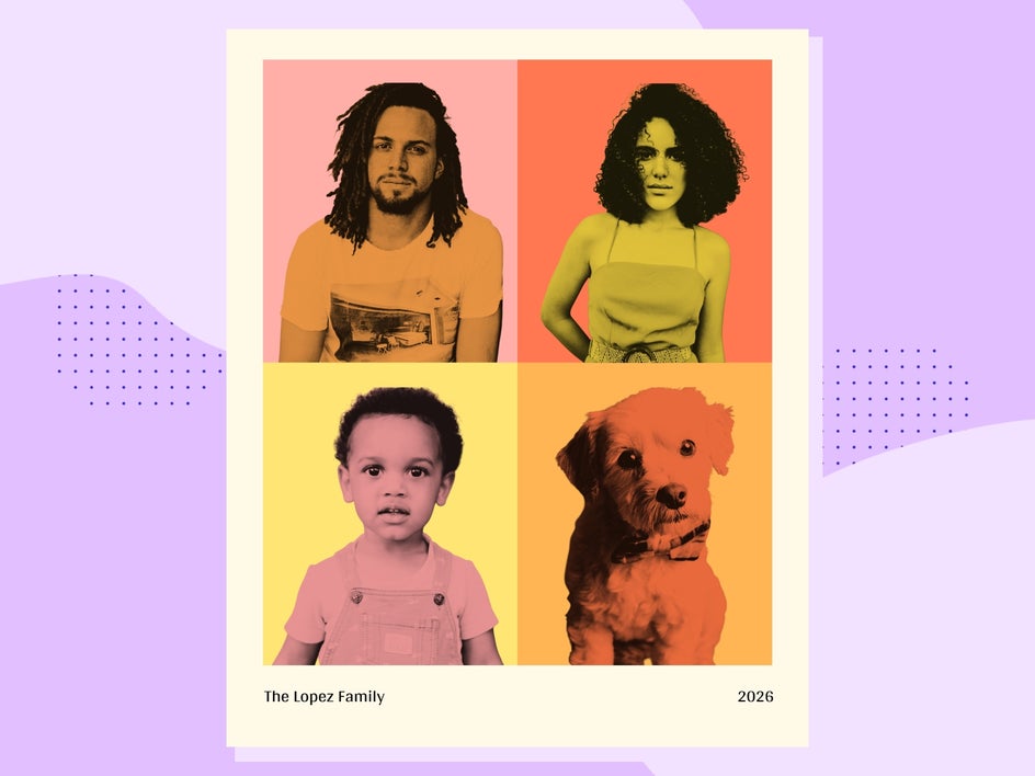 pop art family portrait