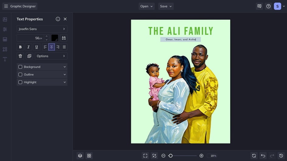 text oil family portrait