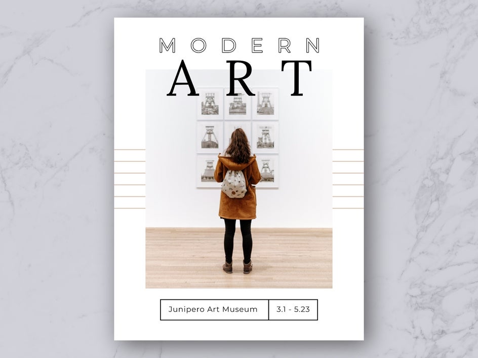 Flyer template before photo edits.