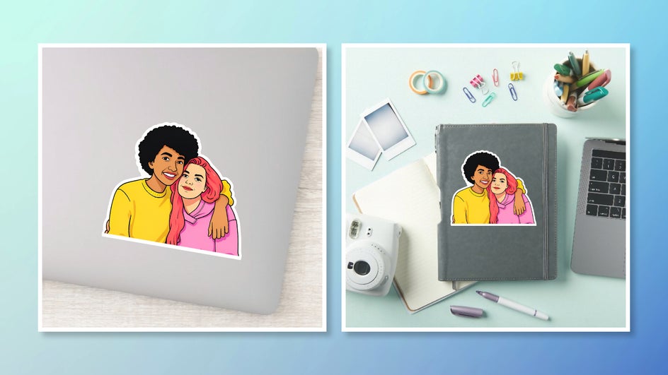 Sticker Art printed vinyl from photo effect