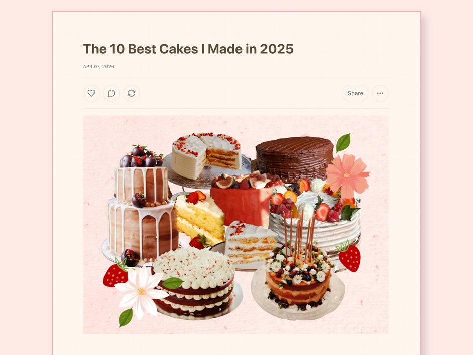 Substack preview image collage of sweets and pastries