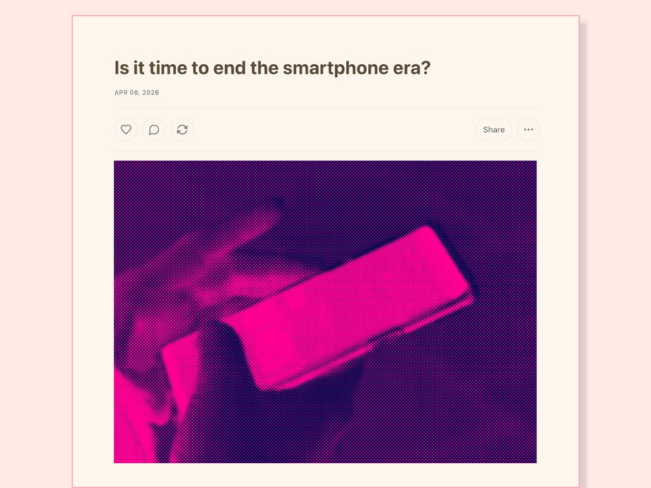 Substack preview image high contrast colors of cell phone close up