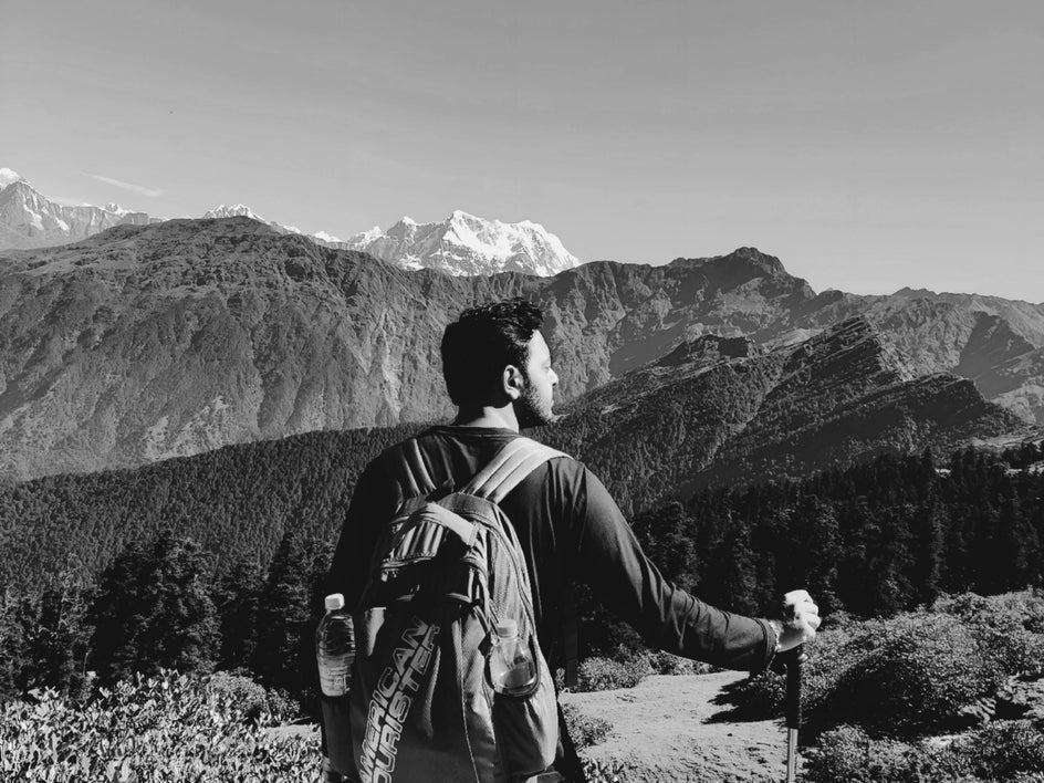 before color restore hiker