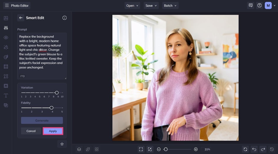 Using Ai photo editing to update brand photoshoot