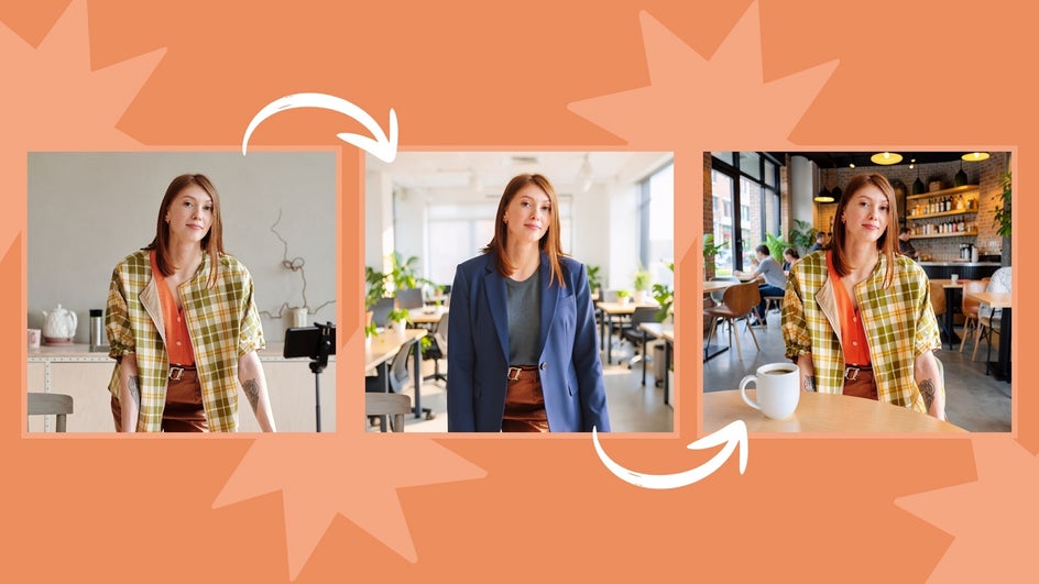 creating multiple different images for social media using AI smart edit