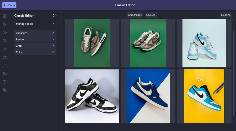bulk photo editor for listing photos in BeFunky