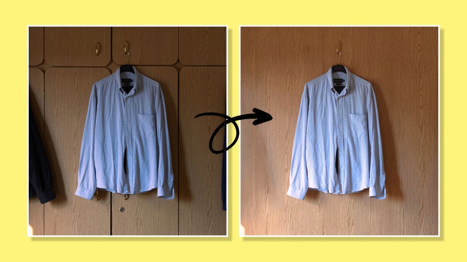 Beofre and after using Smart Edit in BeFunky to make a marketplace product listing photo look better