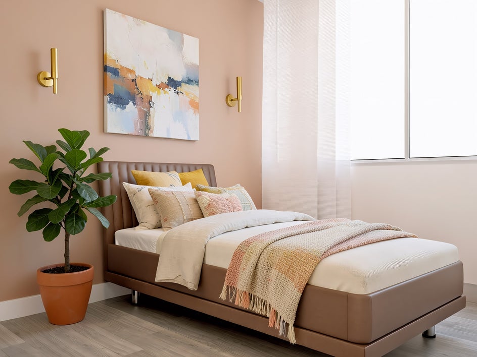 After using Smart Edit to digitally makeover bedroom photo using AI