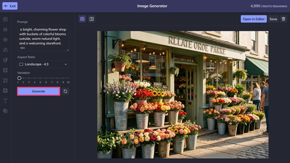 befunky ai text to image generator generating photo from prompt