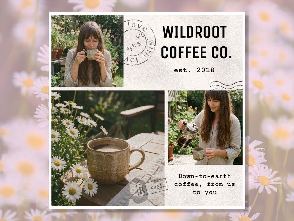 social media instagram post template using ai generated lifestyle photography for brand